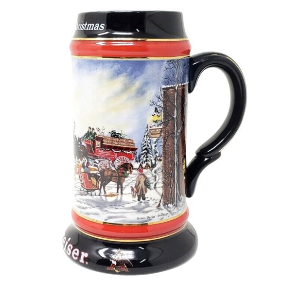 Budweiser Anheuser-Busch 1992 Holiday Collectible Stein Perfect Christmas - Picture 2 of 12